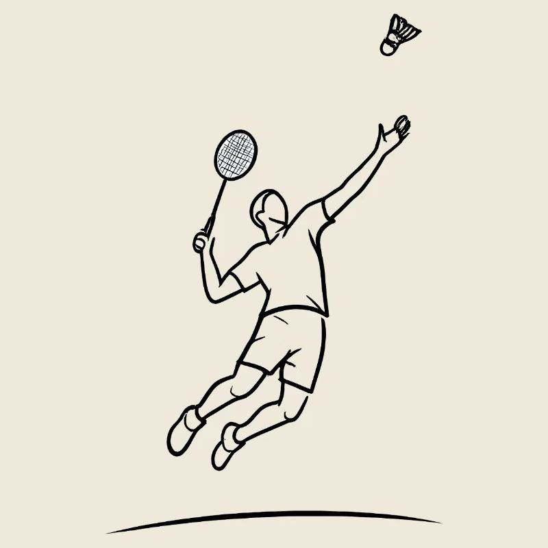 Héros du saut au badminton