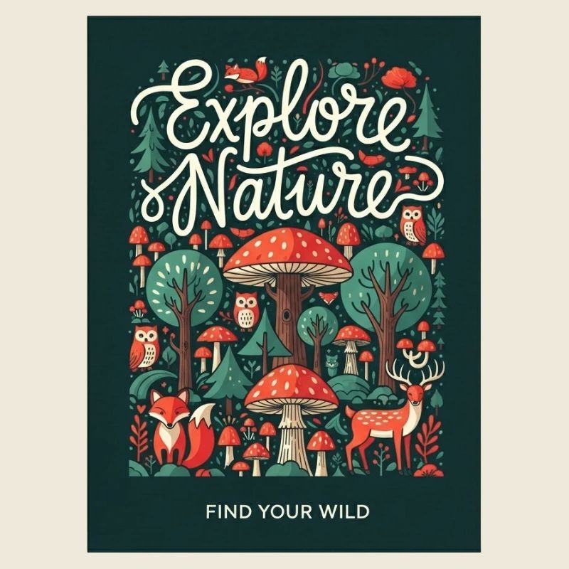 Discover the wilderness forest motif