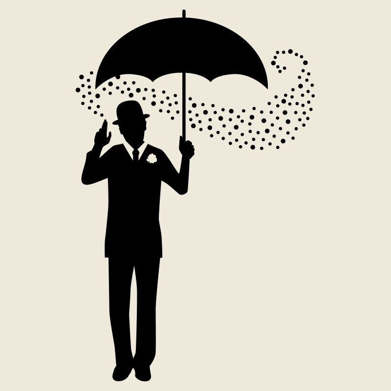 Zauberer - Regenschirm - Melone - Pantomime - 1C