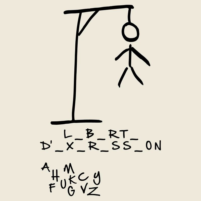 Pendu - Liberté d'expression