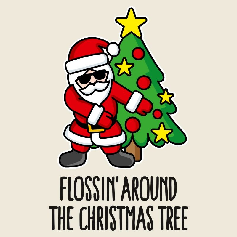 Flossin' around the Christmas tree père Noël