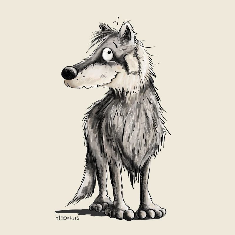 Funny Wolf I Comic Dog I Wolves