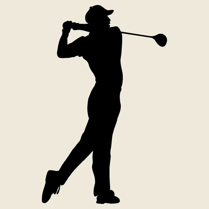 Golf player shadow image logo