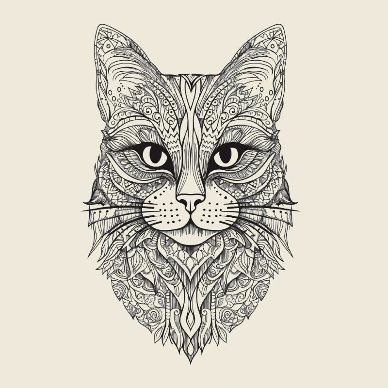 Cat Mandala Design