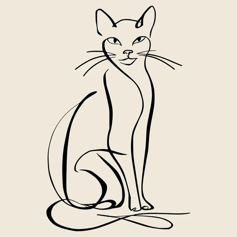 Dessin au trait de chat