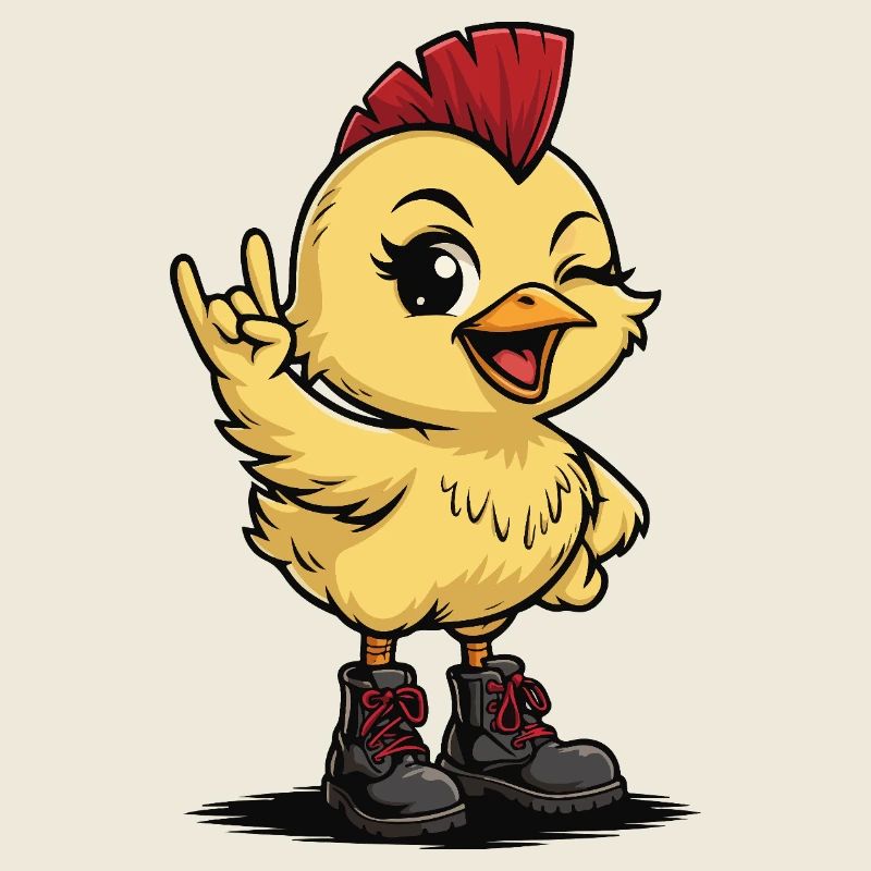 Punk Rock Chick avec des bottes