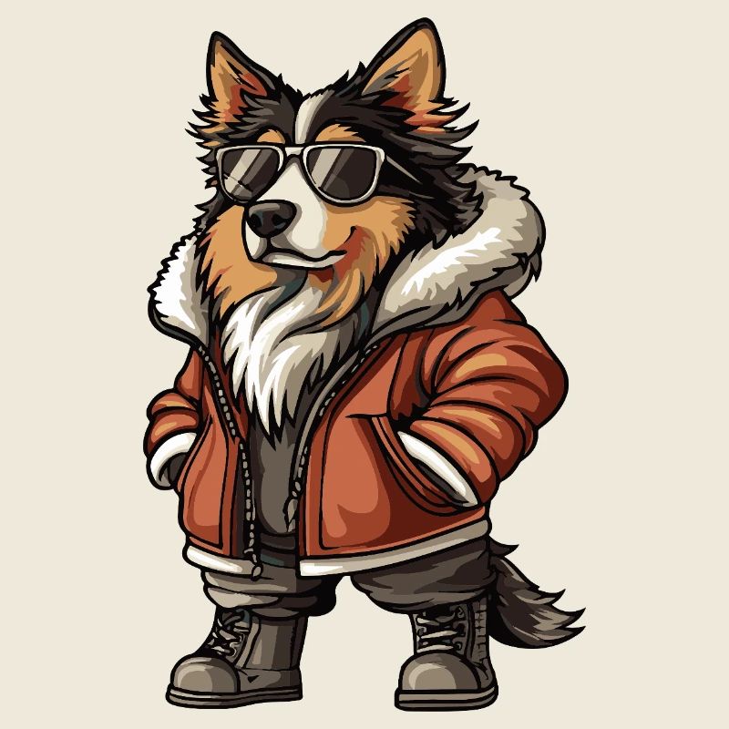 Border Collie Hund Cool Winter
