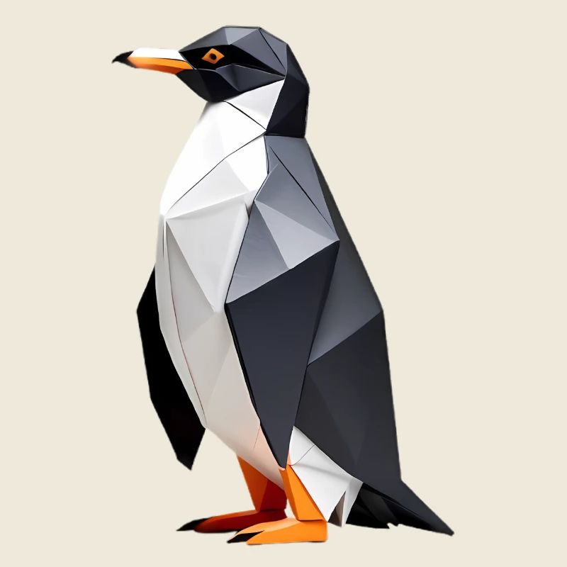 Polygon Penguin: Geometric Elegance