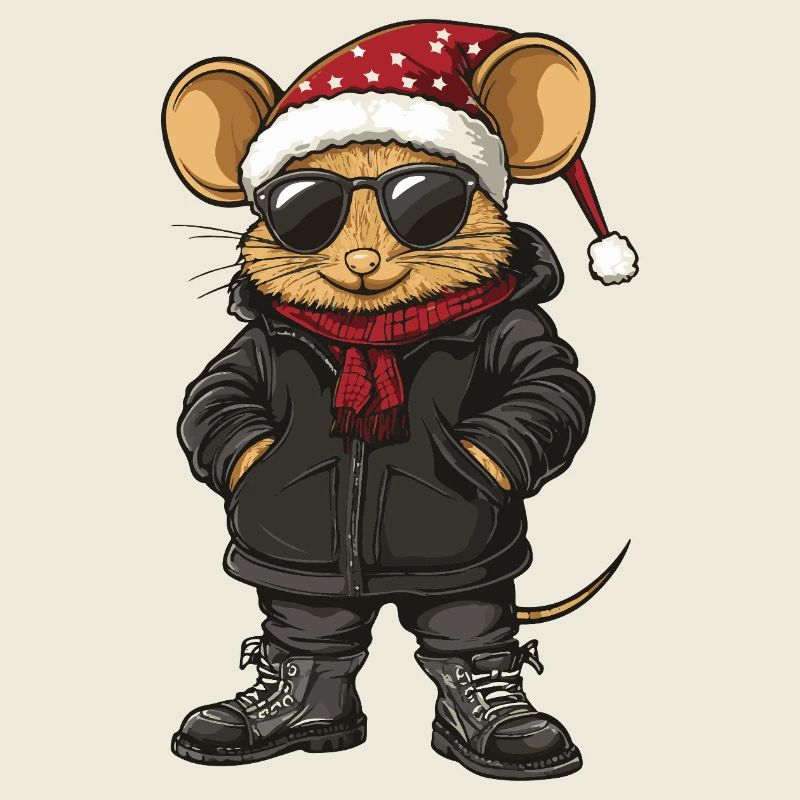 Souris Noël Hiver