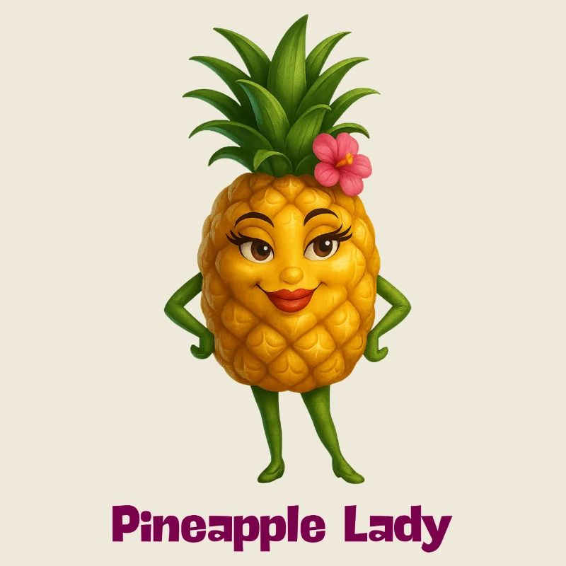 Pineapple Lady Cartoon