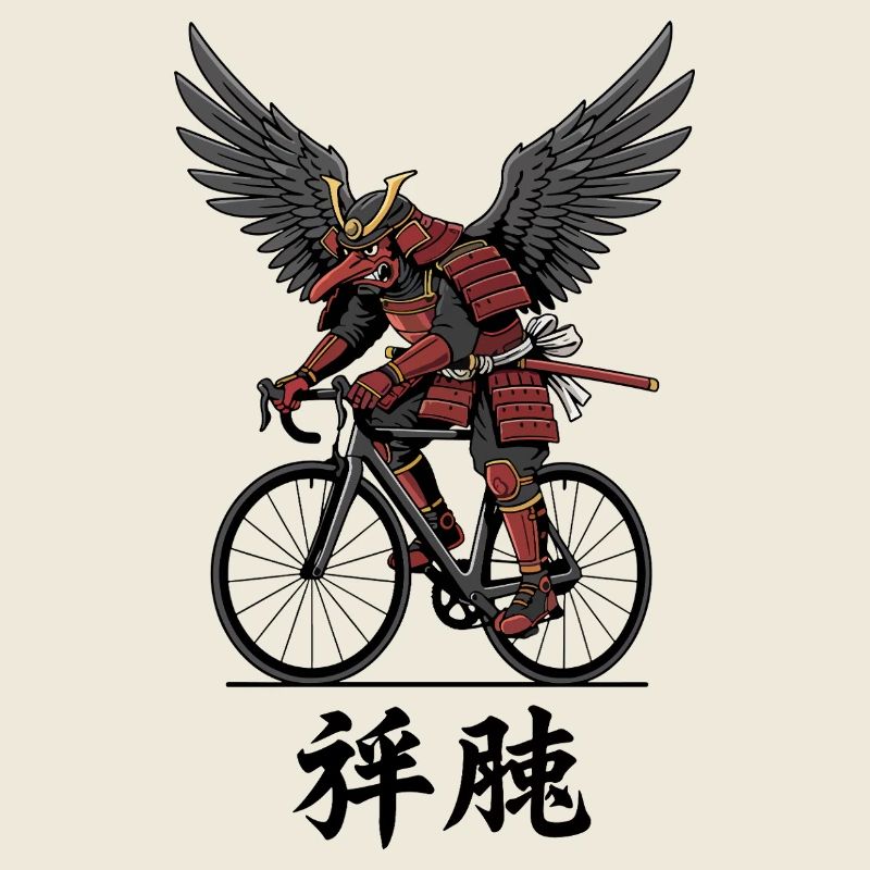 Samouraï ailé à vélo