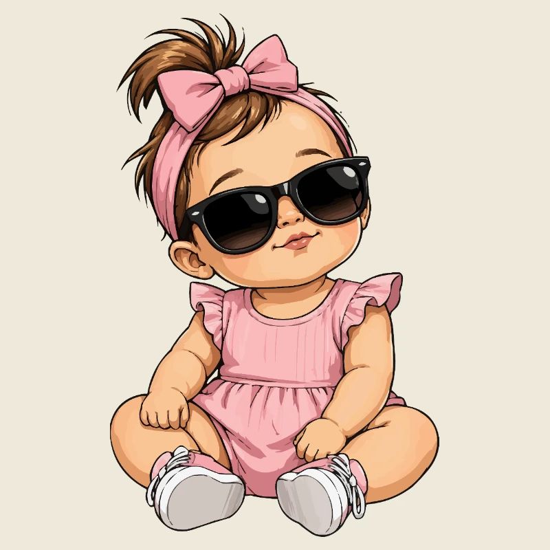 Lunettes de soleil rose bébé
