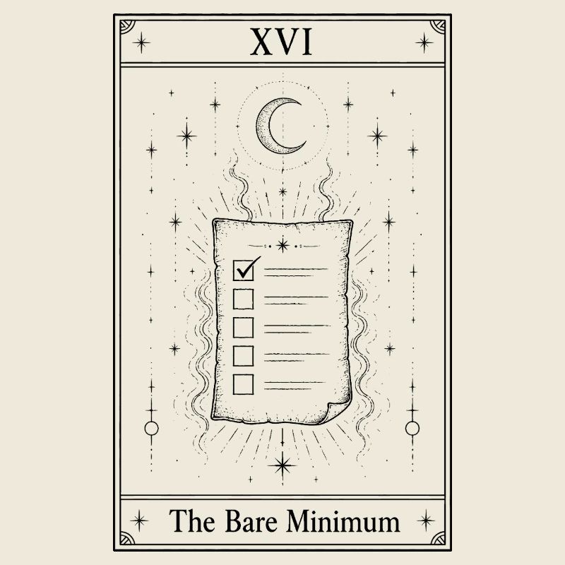 Le strict minimum | Carte de tarot