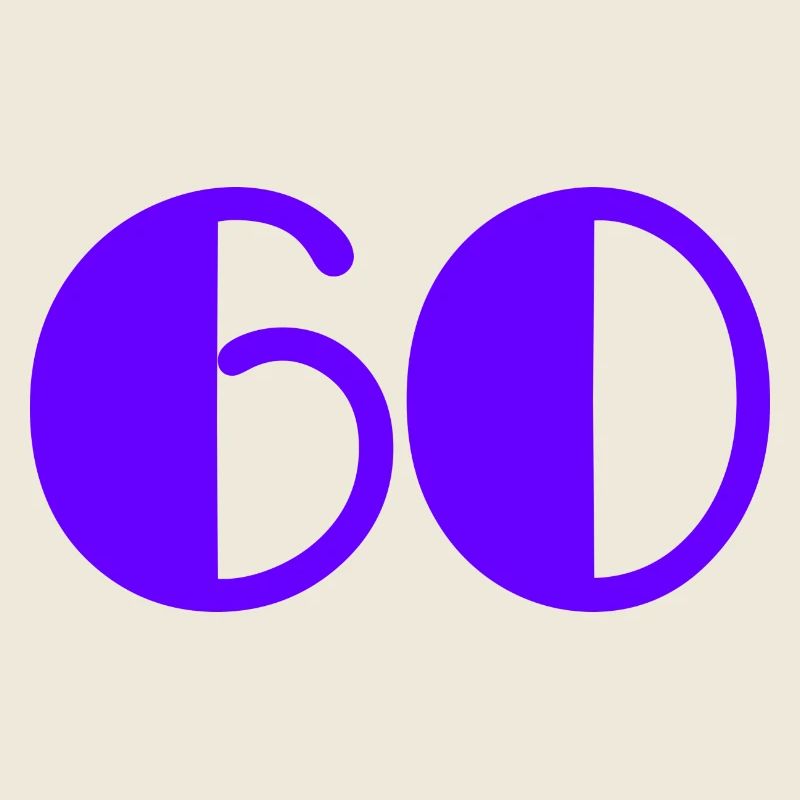 60 YEARS. 60TH ANNIVERSARY. BIRTHDAY 60 YEARS. 60