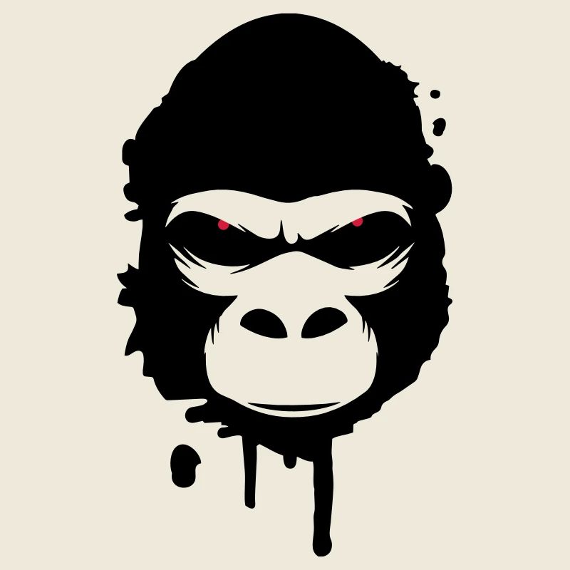 Ein Gorilla Kopf Graffiti