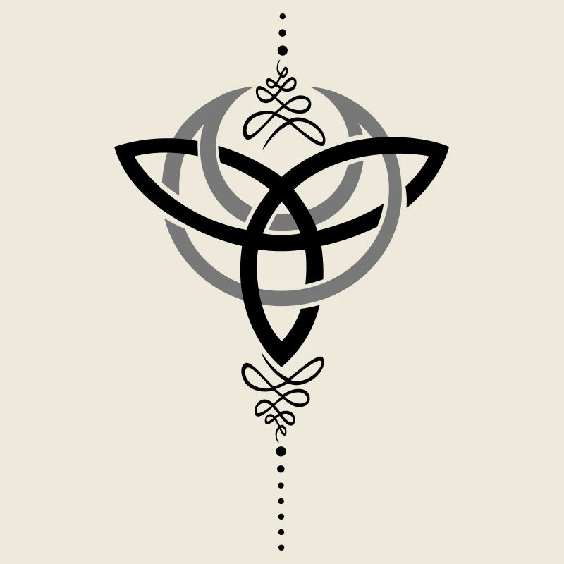 Celtic moon, Halbmond mit Trinity Symbol.