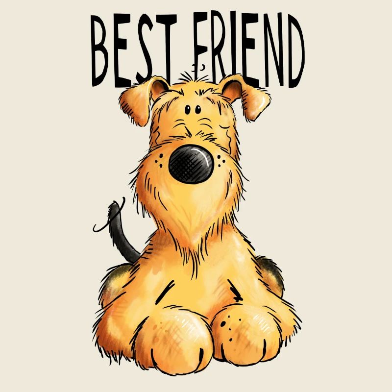 Drôle Airedale Terrier - Chien - Cadeau