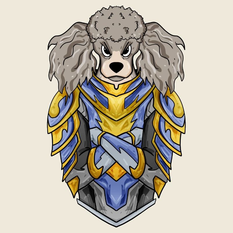 Knight Dog Dog Breed Poodle with Armor