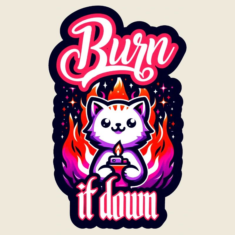 Burn it down | Cat with fire