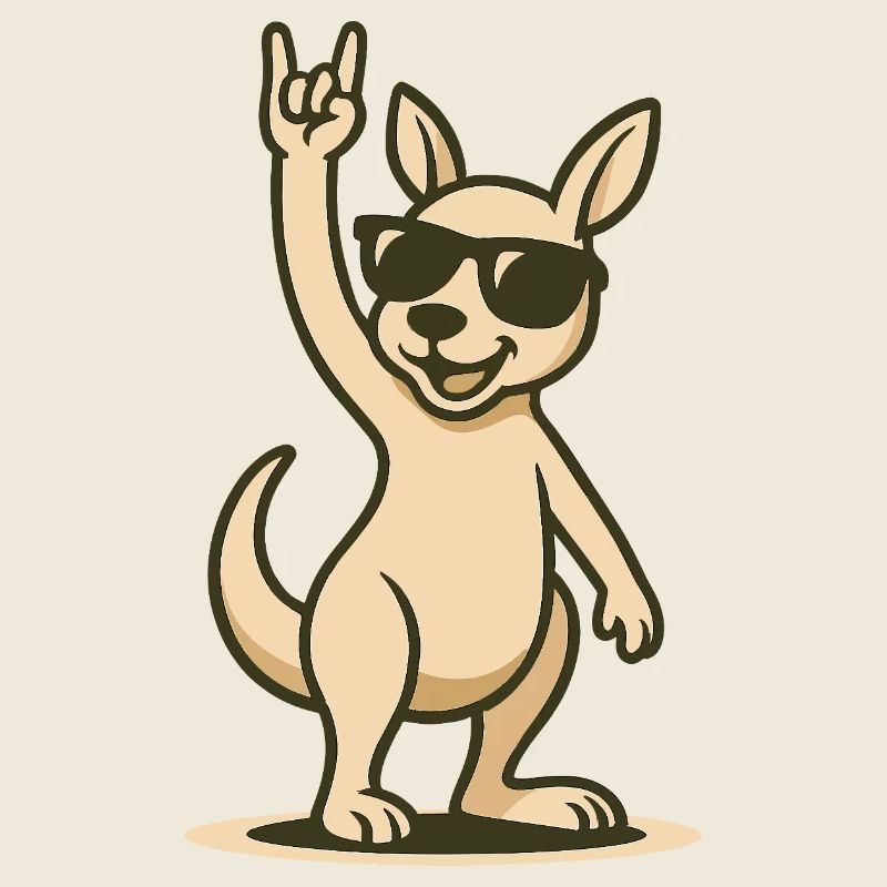 Rocker roo in sunglasses