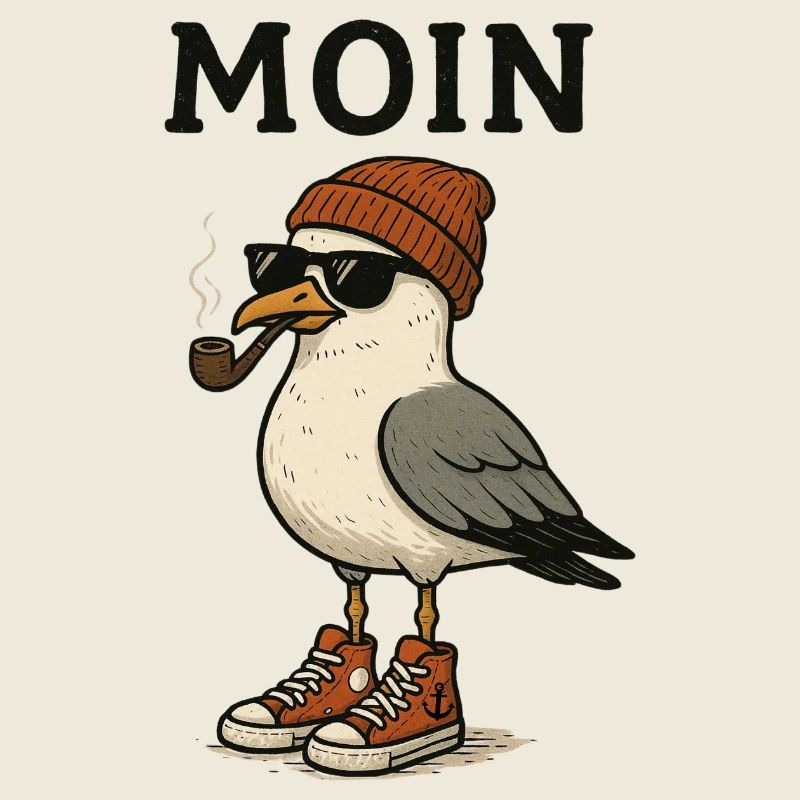 Moin Seagull Pygargue à queue blanche avec accessoires de style urbain