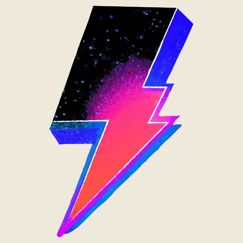 Neon Lightning Bolt Gradient