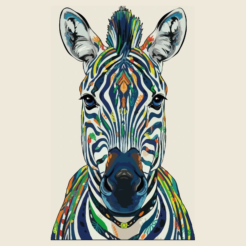 Buntes Zebra