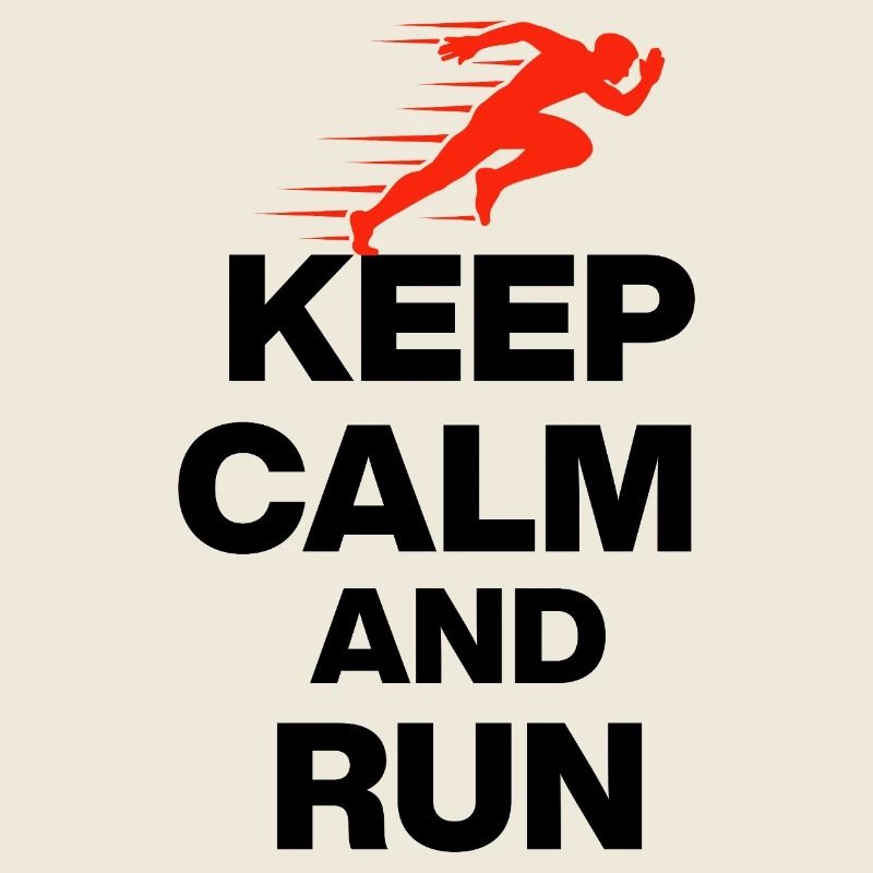 KEEP CALM AND RUN! LÄUFER MARATHON GESCHENK JOGGEN