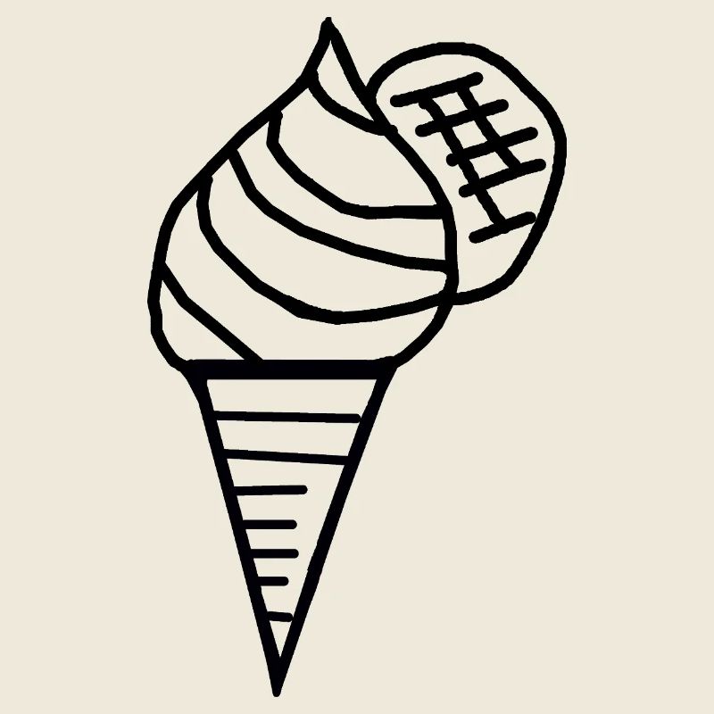 Eis  Eiscreme 60er Retro Eiswaffel Kinder