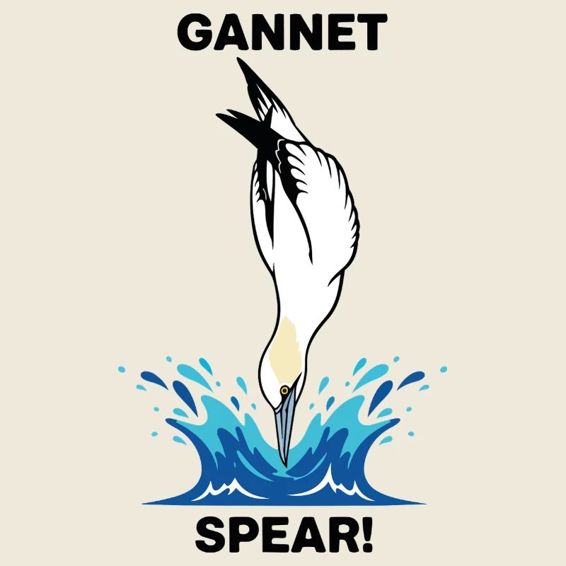 Fou de Bassan Plongeon Mer Spear Gannet