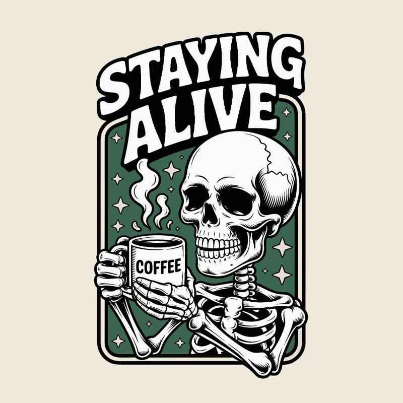 Squelette de caféine Reste éveillé