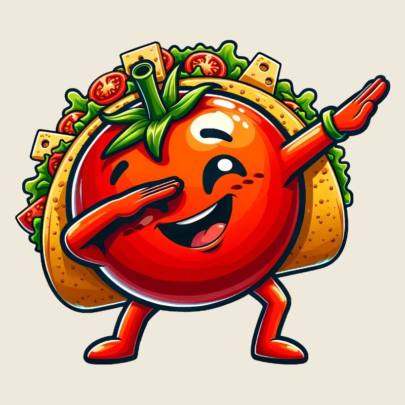 Taco mit Tomate Dabbing Comic