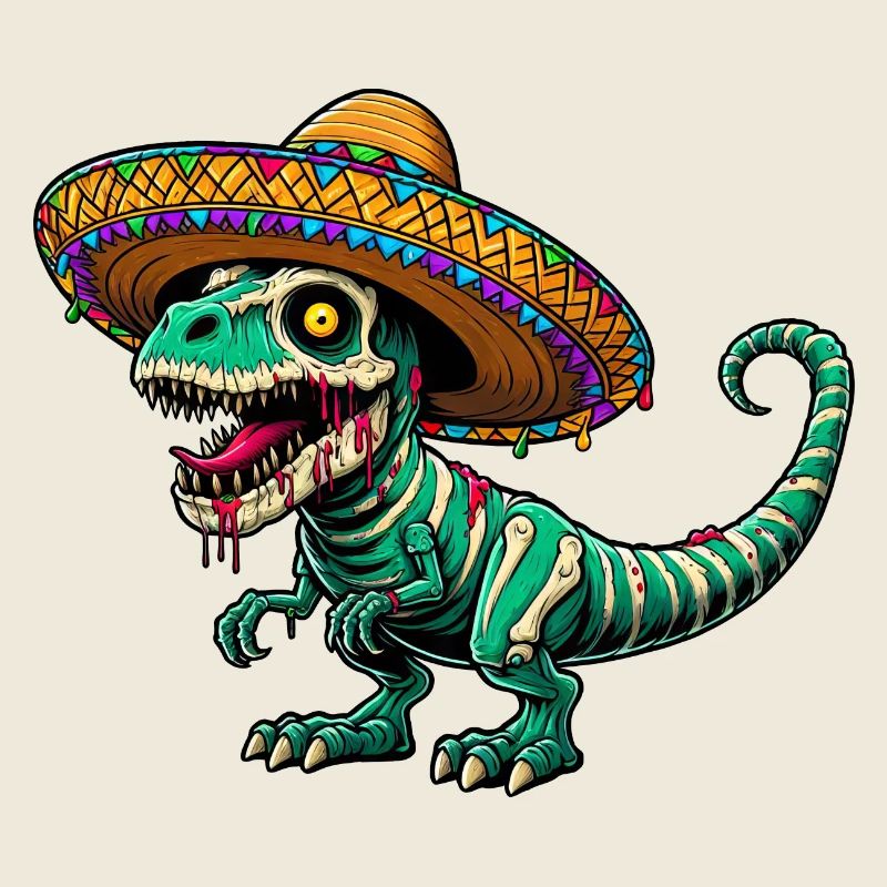 Cinco de Mayo Dino : T-Rex et Zombies