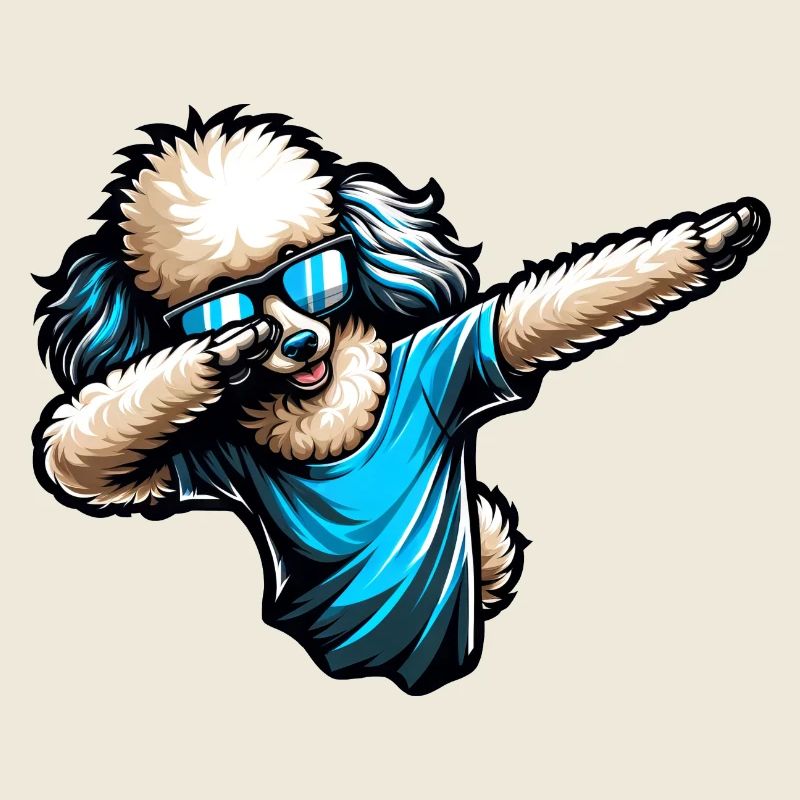 Caniche cool Dabbing Design élégant