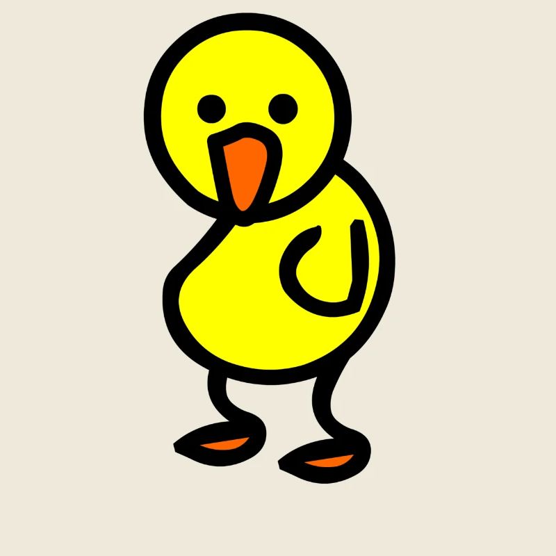 Vogel guckt.