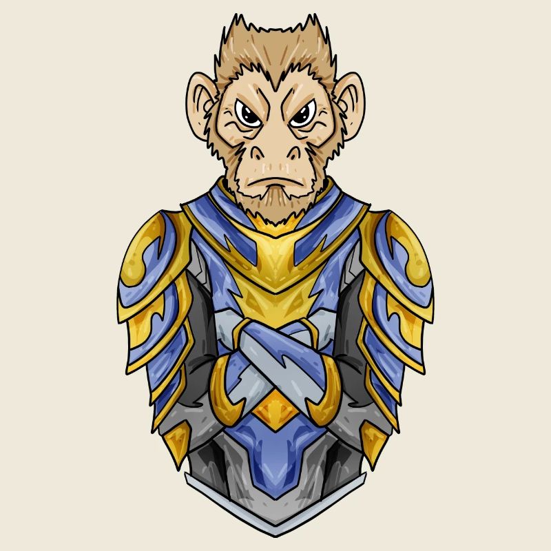 Knight Monkey with Armor Crusader