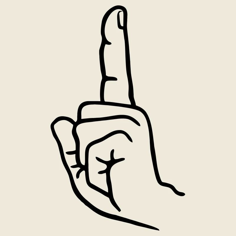 Geste de la main, levage du doigt