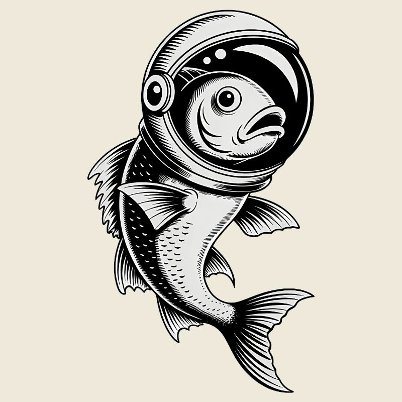 Poisson dans l’espace - Logo Cool Astonomy