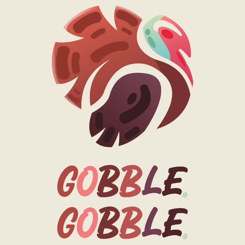 Gobble Gobble - Conception amusante de dinde