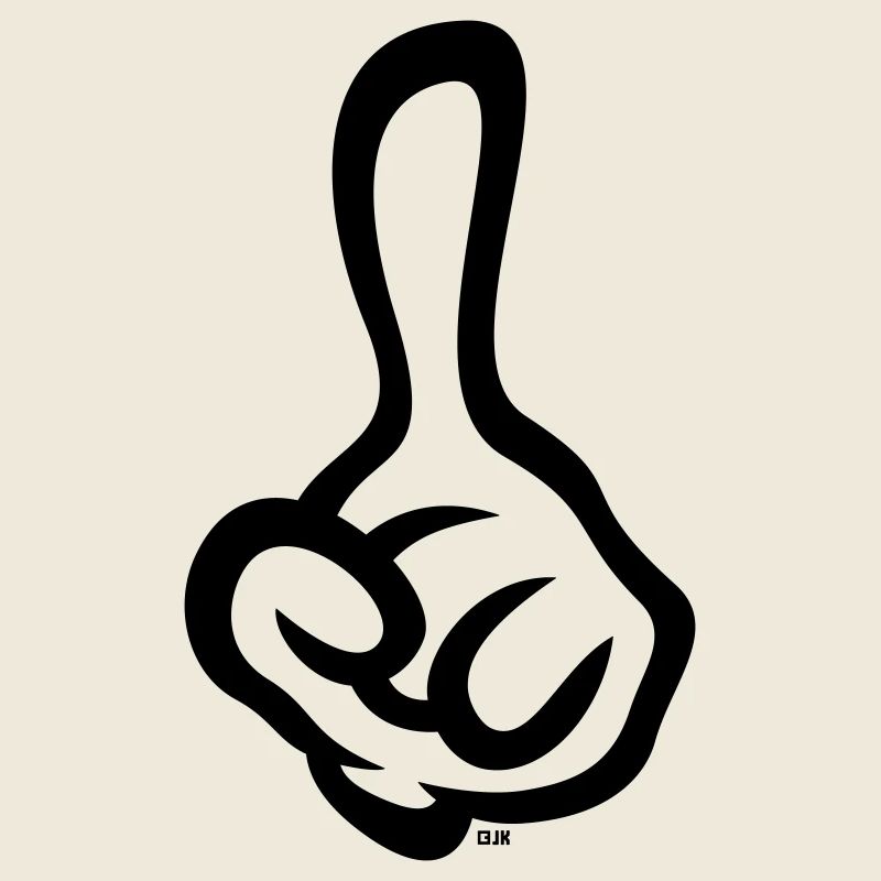 Raised index finger (finger / left hand / 1C)