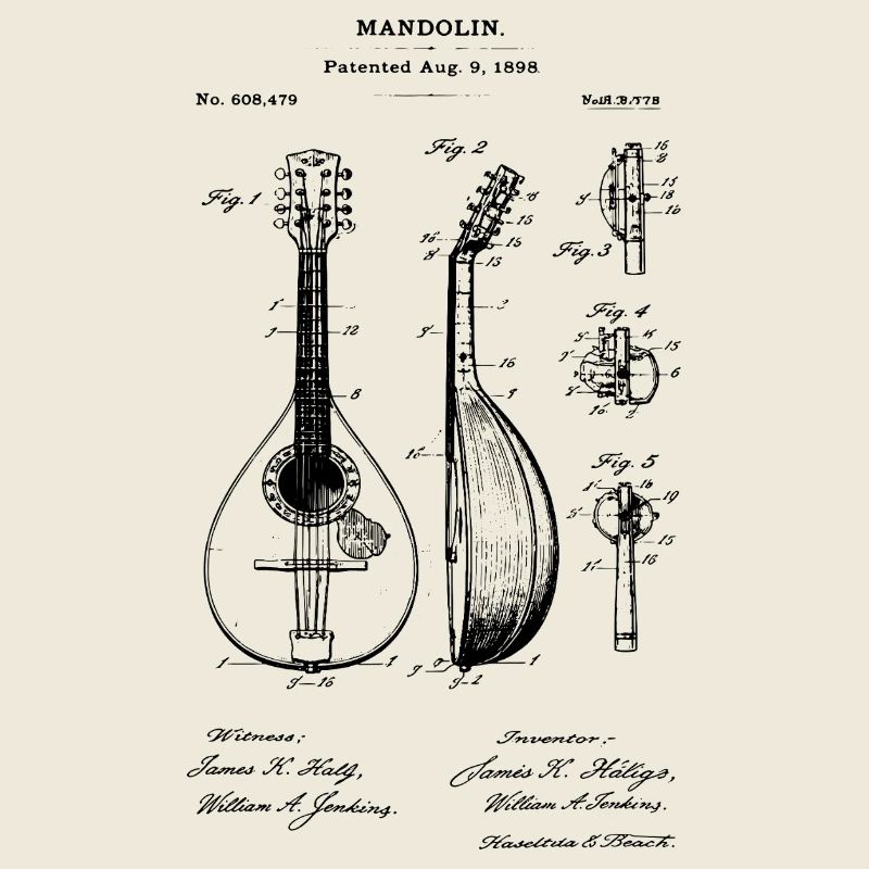 Mandoline Conception de plan vintage