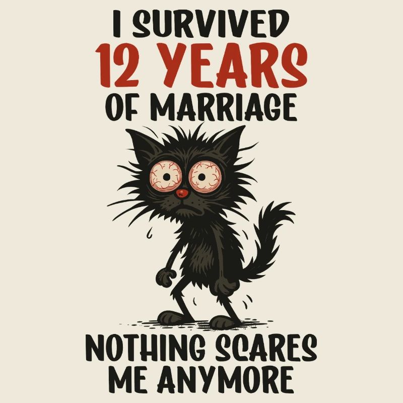 12 Hochzeitstag Geschenk Mann Frau Ehemann Ehefrau