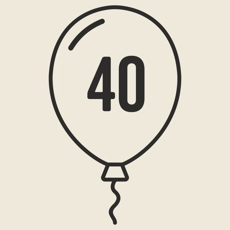 Ballon numéro 40 – Conception ronde d’anniversaire