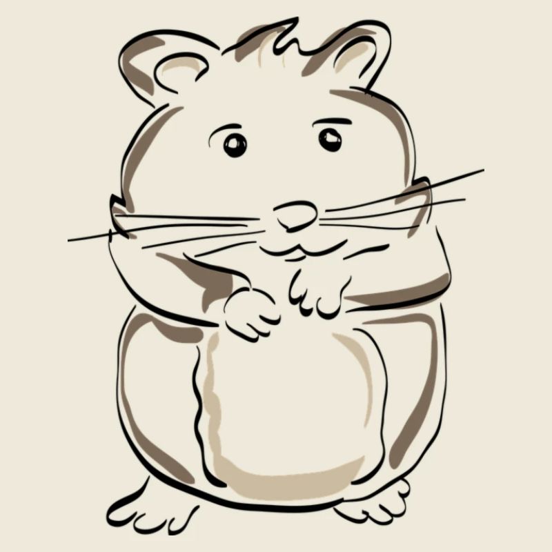 Drawn hamster - perfect gift idea!