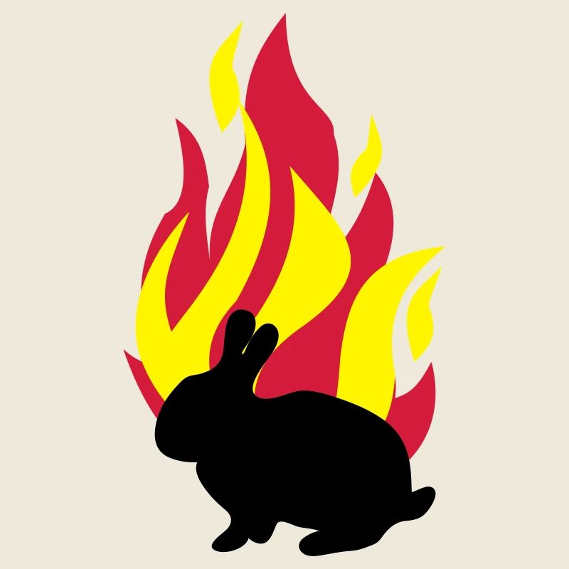 Bunny with fire