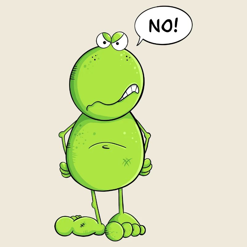 Lustiger No Frosch I Nein Nö Statement