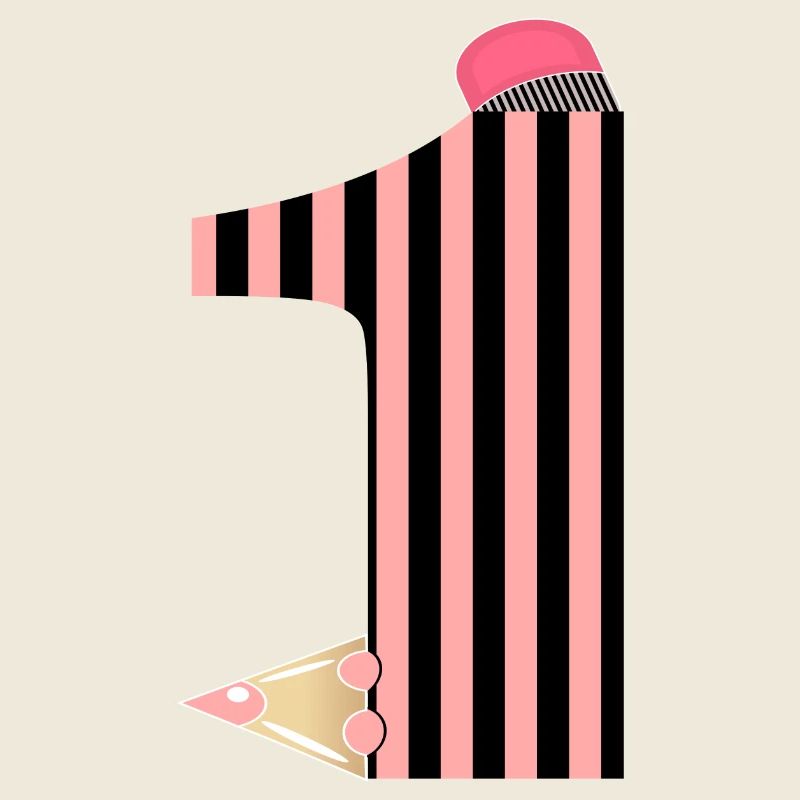 ZAHL 1 - NUMMER EINS BUNTSTIFTE