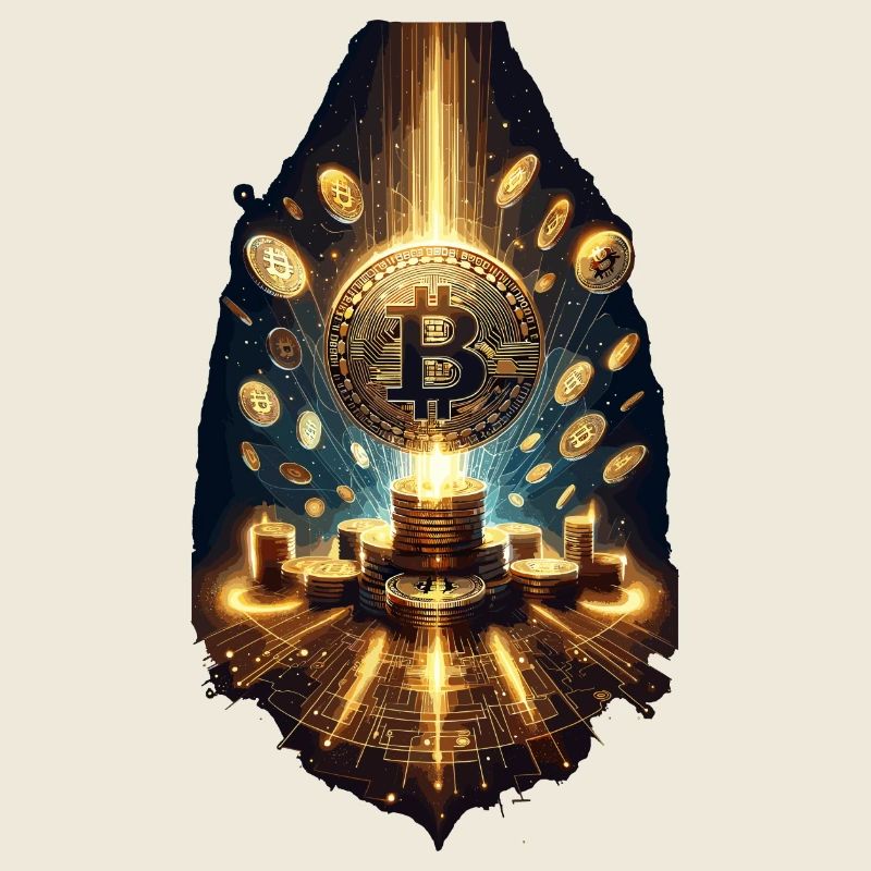 Bitcoin Explosion Digital Artwork