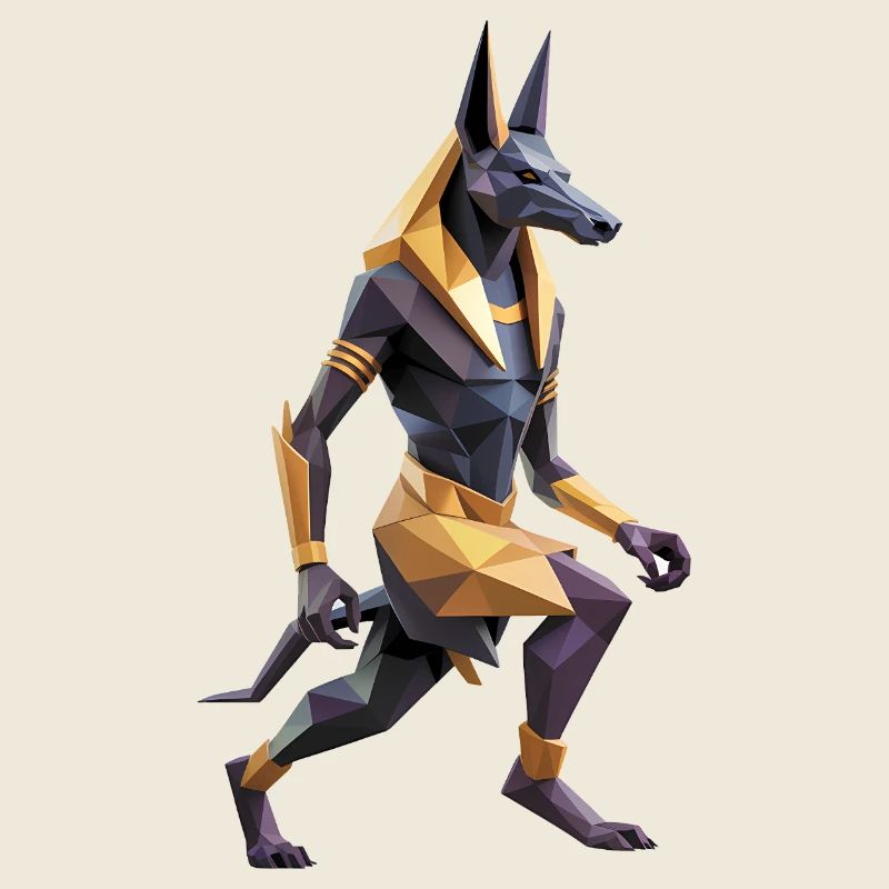 Anubis - Cooles Low Poly Logo