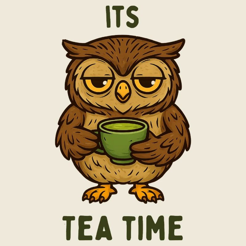 Schlafende Eule Teezeit